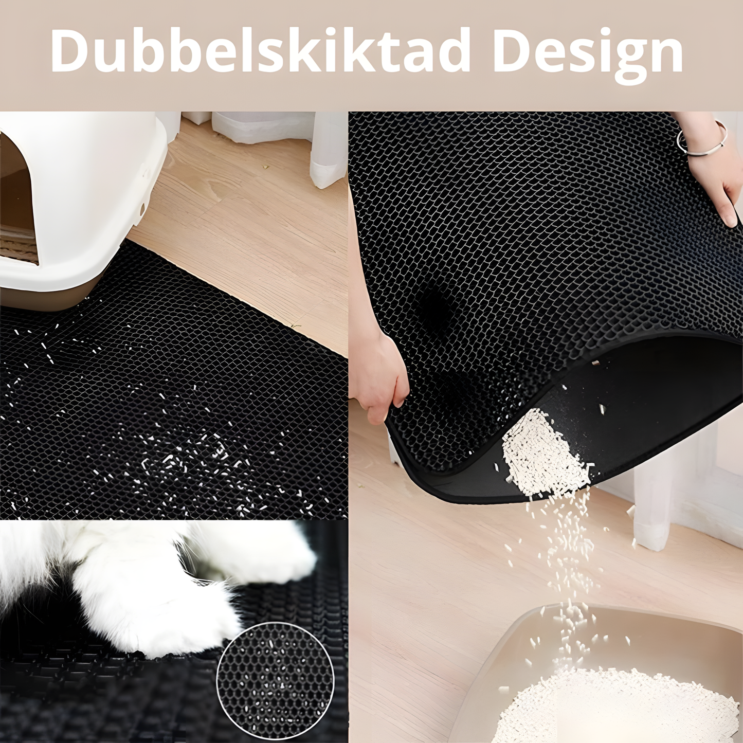 Kattlådematta – Vattentät, Halkfri och Tvättbar