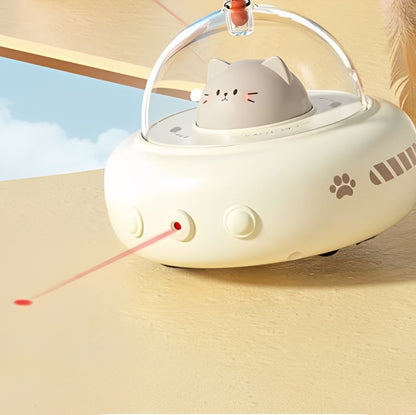 Smart Elektrisk Kattleksak – UFO Teaser Stick med Bjällra