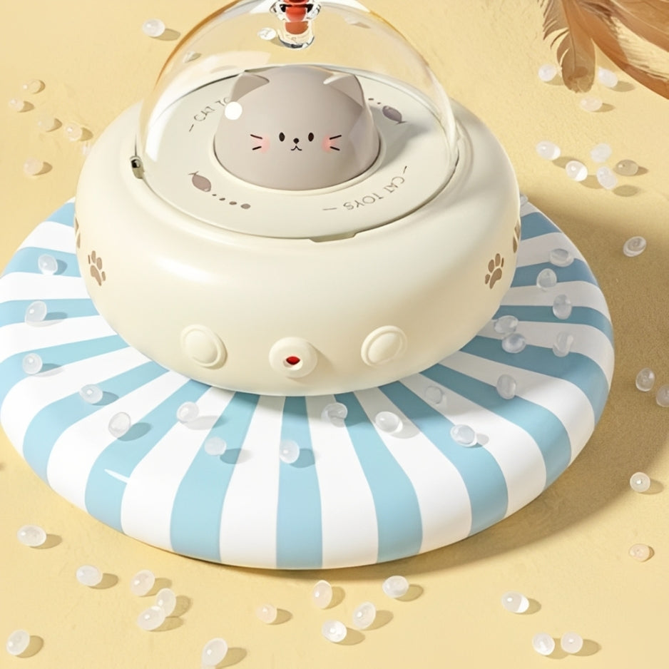 Smart Elektrisk Kattleksak – UFO Teaser Stick med Bjällra