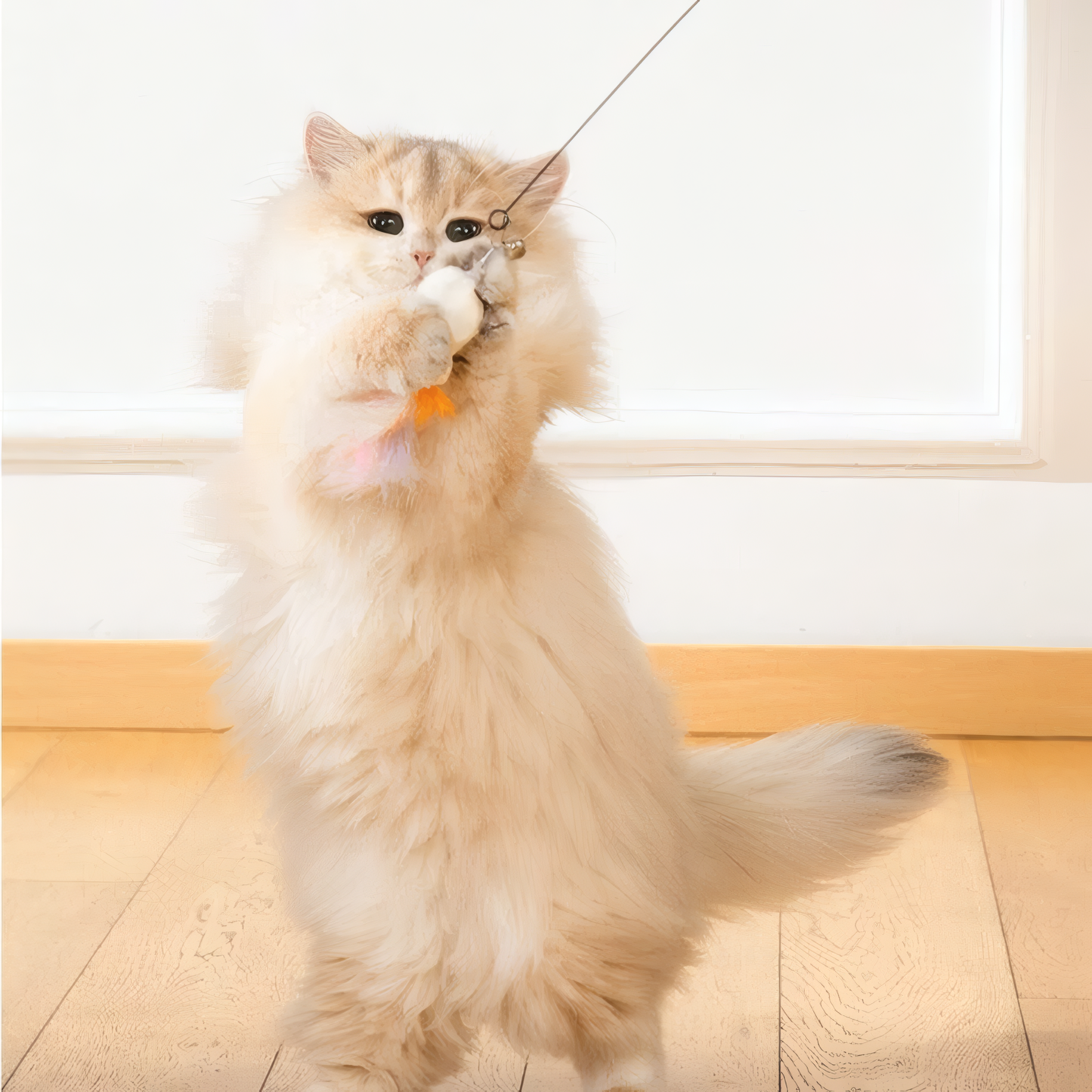 FeatherFlex™ Interaktiv Kattleksak med Fjäder