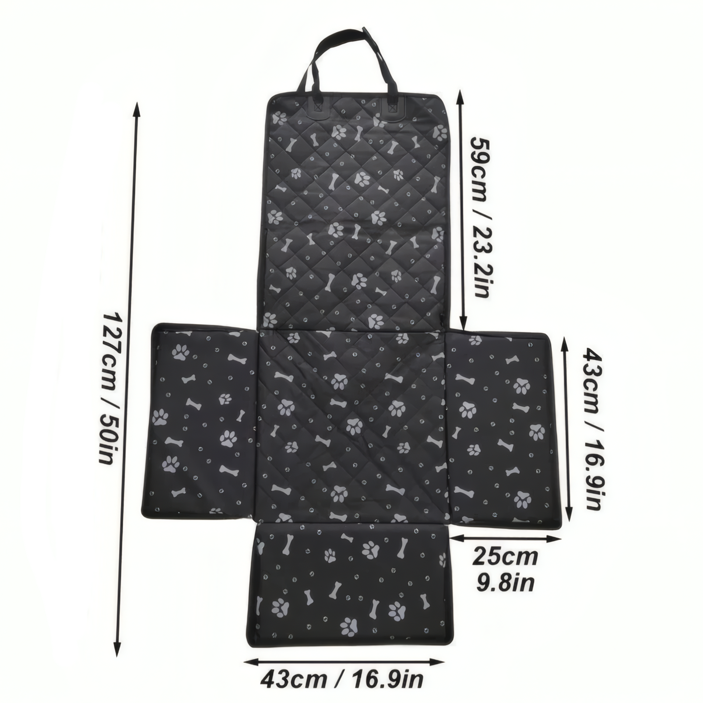Bilbädd &amp; Transportväska – Vattentät Hund- och Kattbädd för Resa