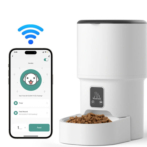 Smart Automatisk Foderautomat 4L – Tuya WiFi med Tidsinställd &amp; Portionsstyrd Utfodring för Hund &amp; Katt