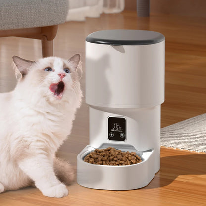 Smart Automatisk Foderautomat 4L – Tuya WiFi med Tidsinställd &amp; Portionsstyrd Utfodring för Hund &amp; Katt