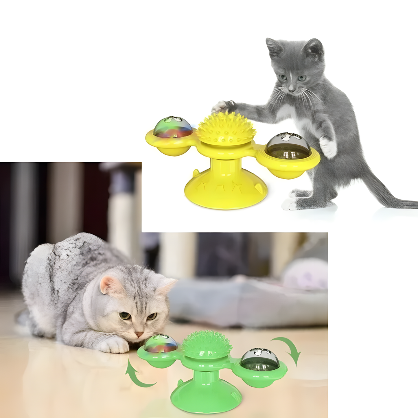 Kattleksak – Snurrande Träningstavla med Sugkopp