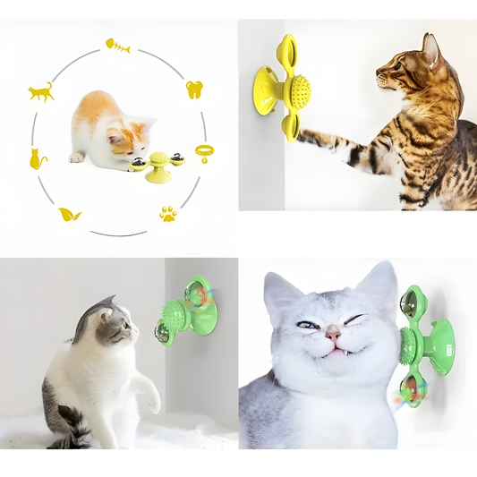 Kattleksak – Snurrande Träningstavla med Sugkopp