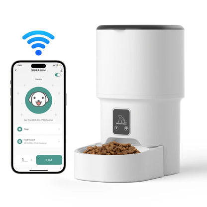 Smart Automatisk Foderautomat 4L – Tuya WiFi med Tidsinställd &amp; Portionsstyrd Utfodring för Hund &amp; Katt